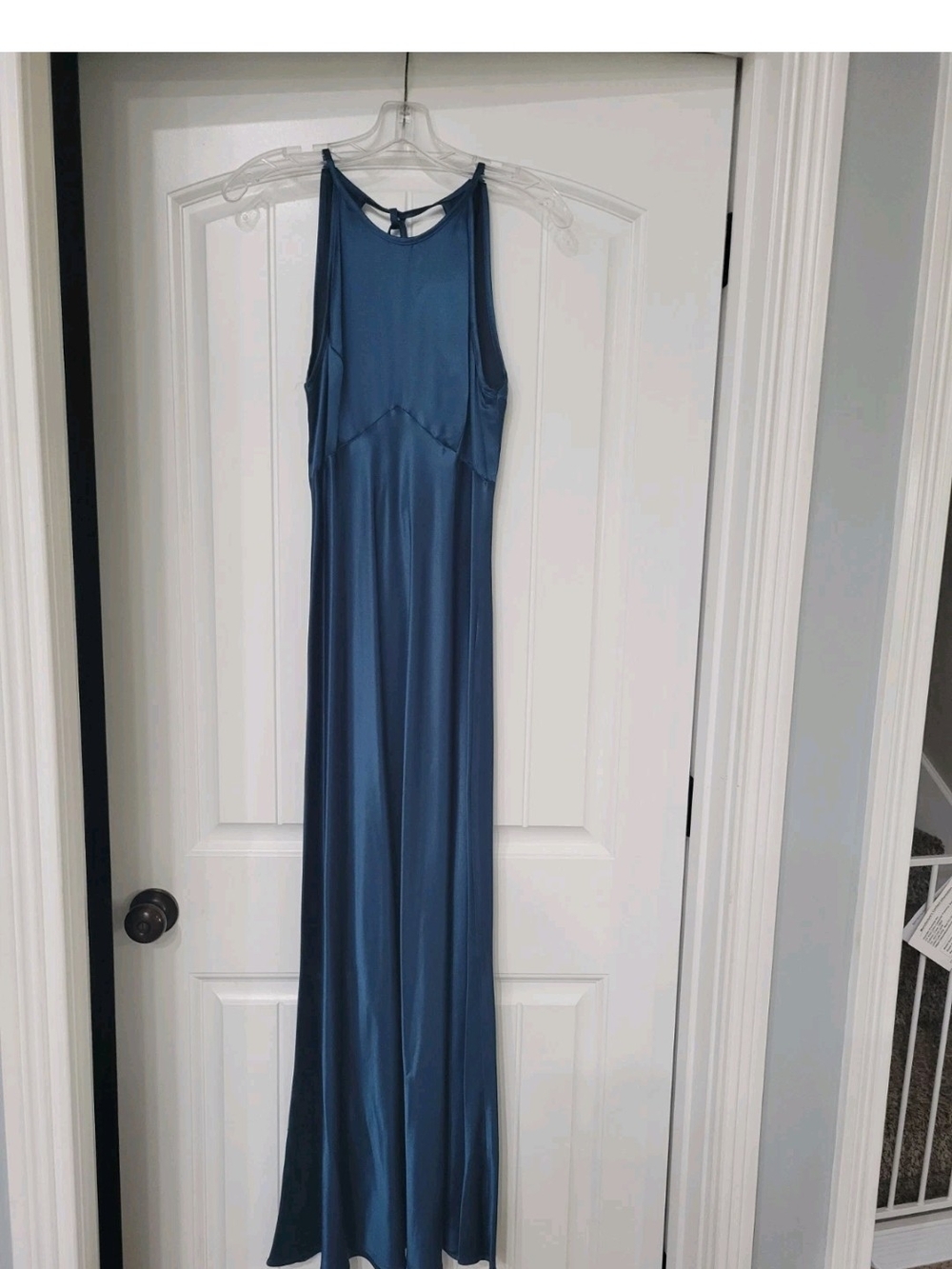 Vintage 90s PEACOCK blue Sleeveless Long Dress Size 9/10 Juniors